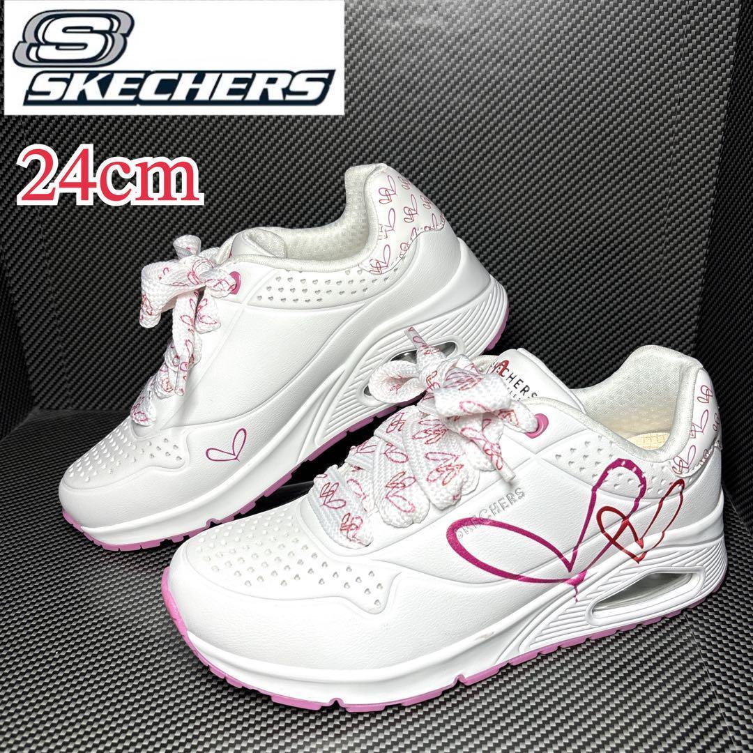 ✨新品✨SKECHERS TWIN HEARTS スニーカー ホワイト 24cm