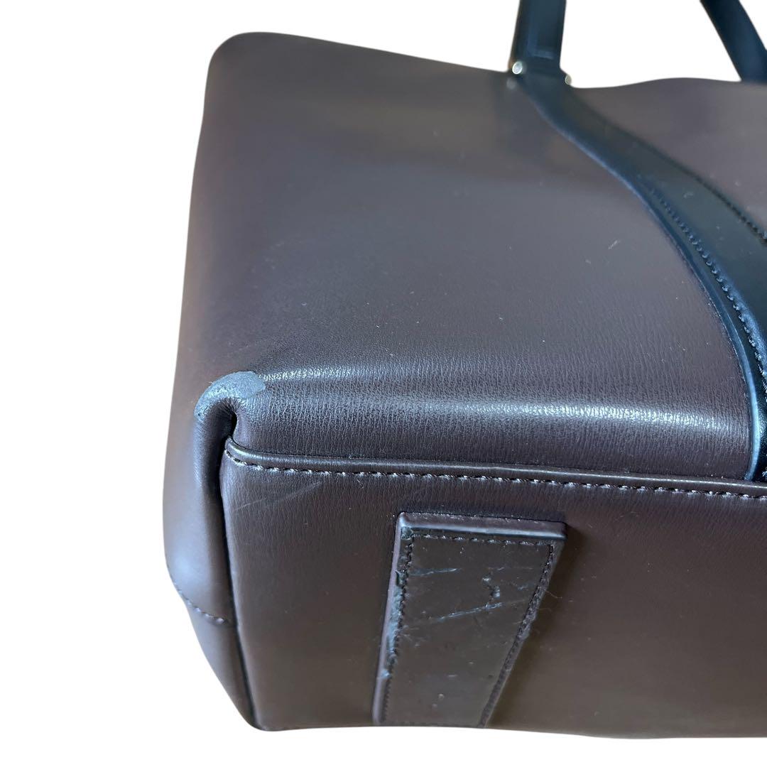 大人の上質  PaulSmith ポールスミス レザートートバッグ ダークブラウン A4 バッグ