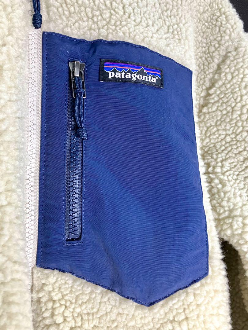 patagonia フリースジャケット アイボリー/ネイビー