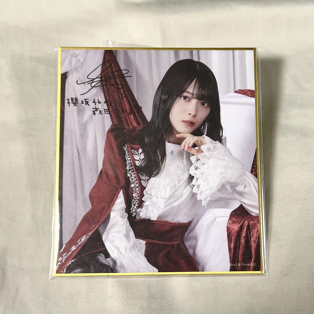 櫻坂46 ファンクラブ サクコレ 会場くじ C賞 サイン色紙 森田ひかる 森田ひかる 櫻坂46 ファンクラブ サクコレ 会場くじ C賞 ミニ