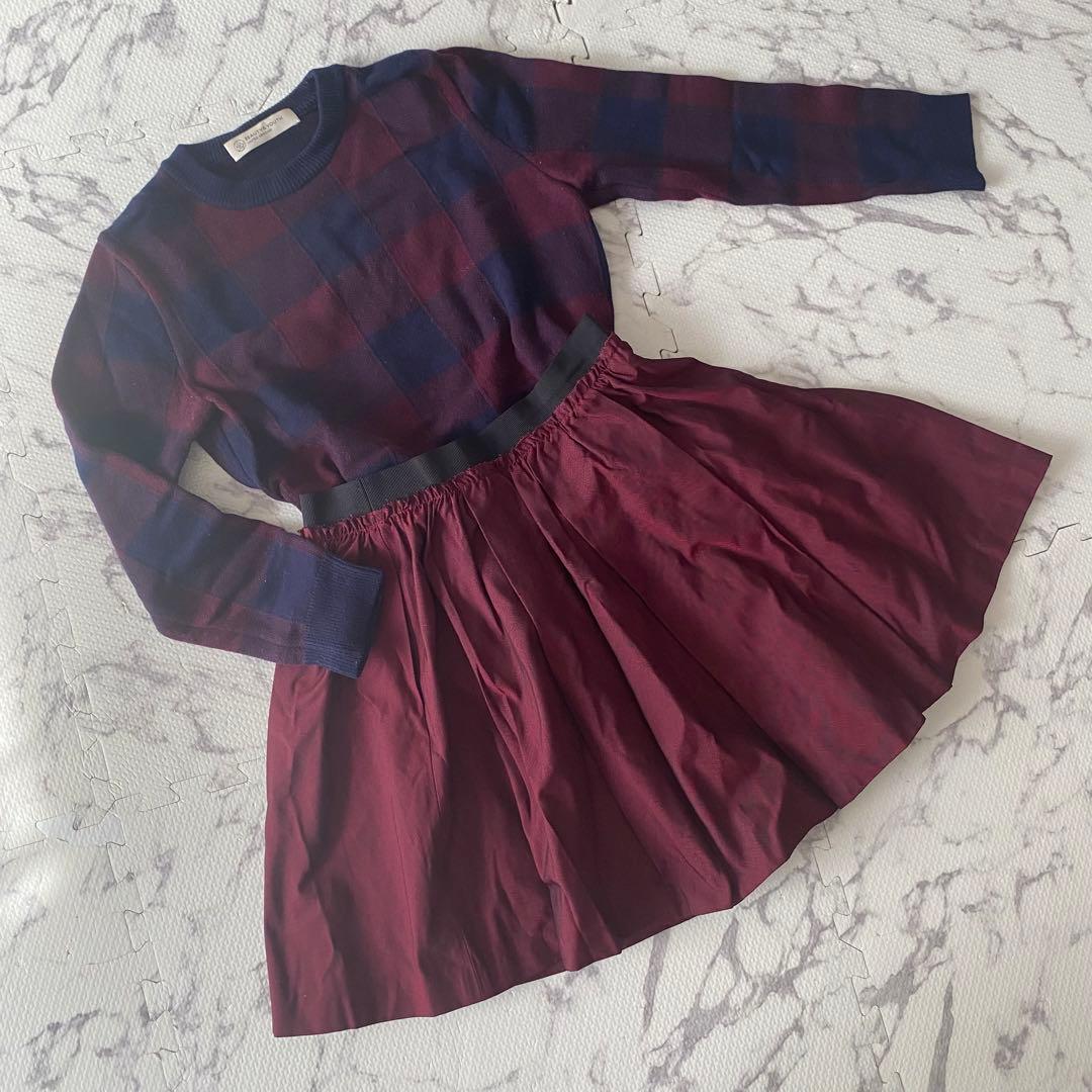 ザヴァージニア フレアスカート M ボルドー