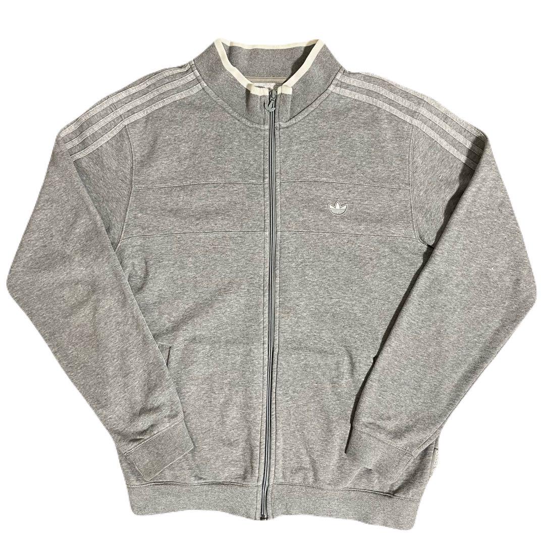 【レア】adidas トラックジャケット グレー XL トレフォイルロゴ