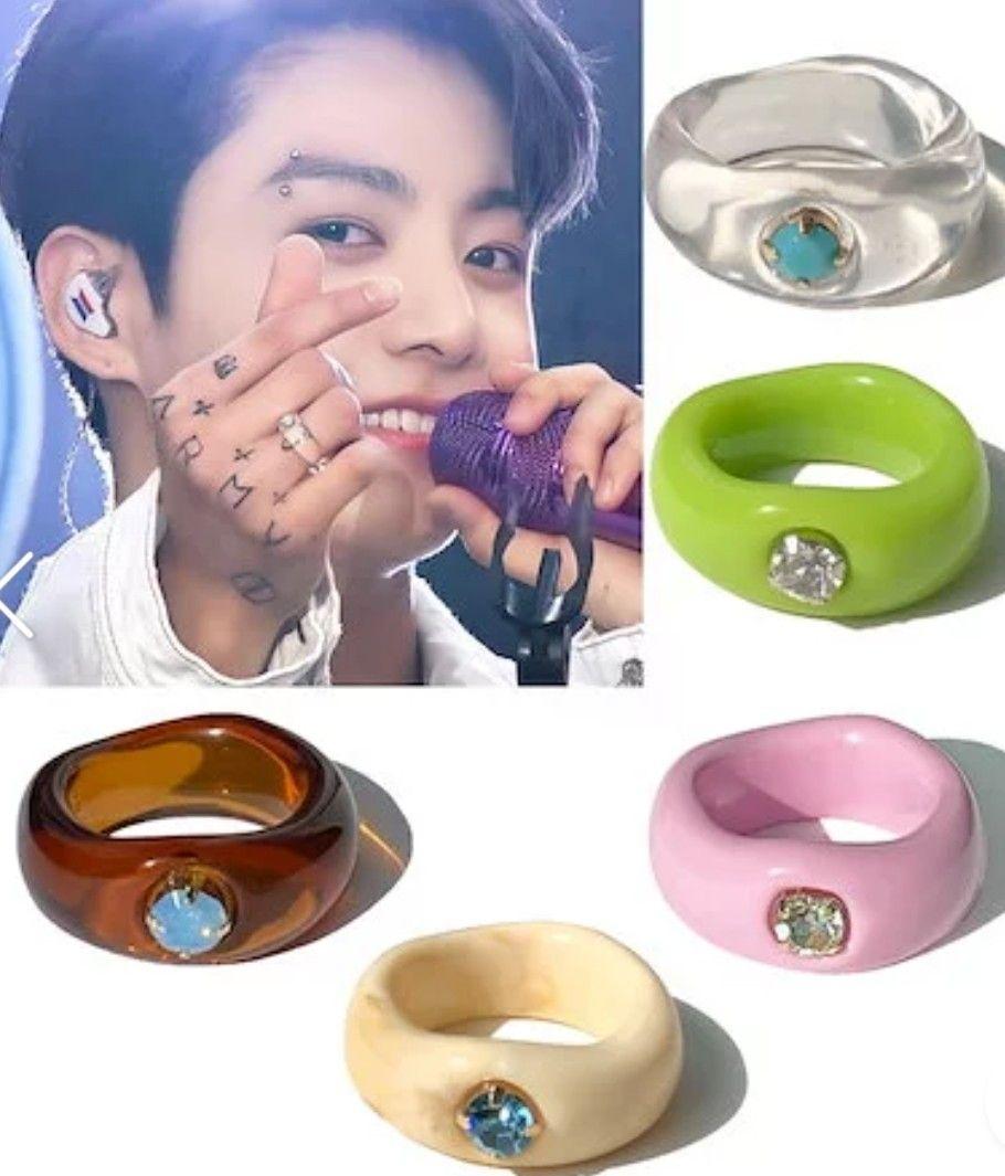 防弾少年団 BTS Vu0026JUNGKOOK着用 ヨンリヨンリ リングセット