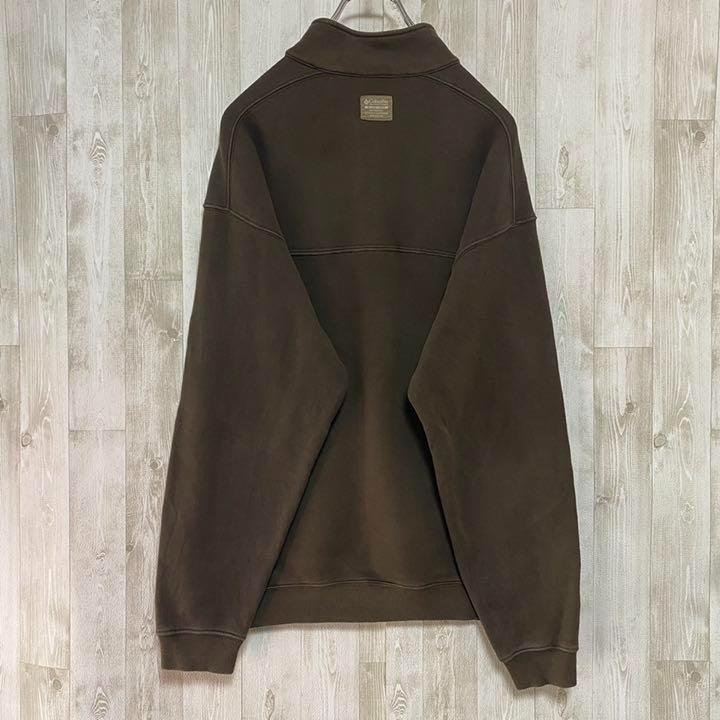 コロンビア 無地 シンプル M QfZWF-m95219665659 ハーフジップ トレーナー 人気特価
