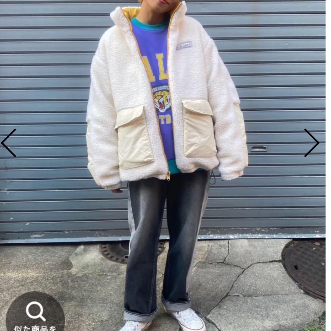 ❤️新品 ロデオクラウンズ  リバーシブルスタンドネックブルゾン ボア アウター