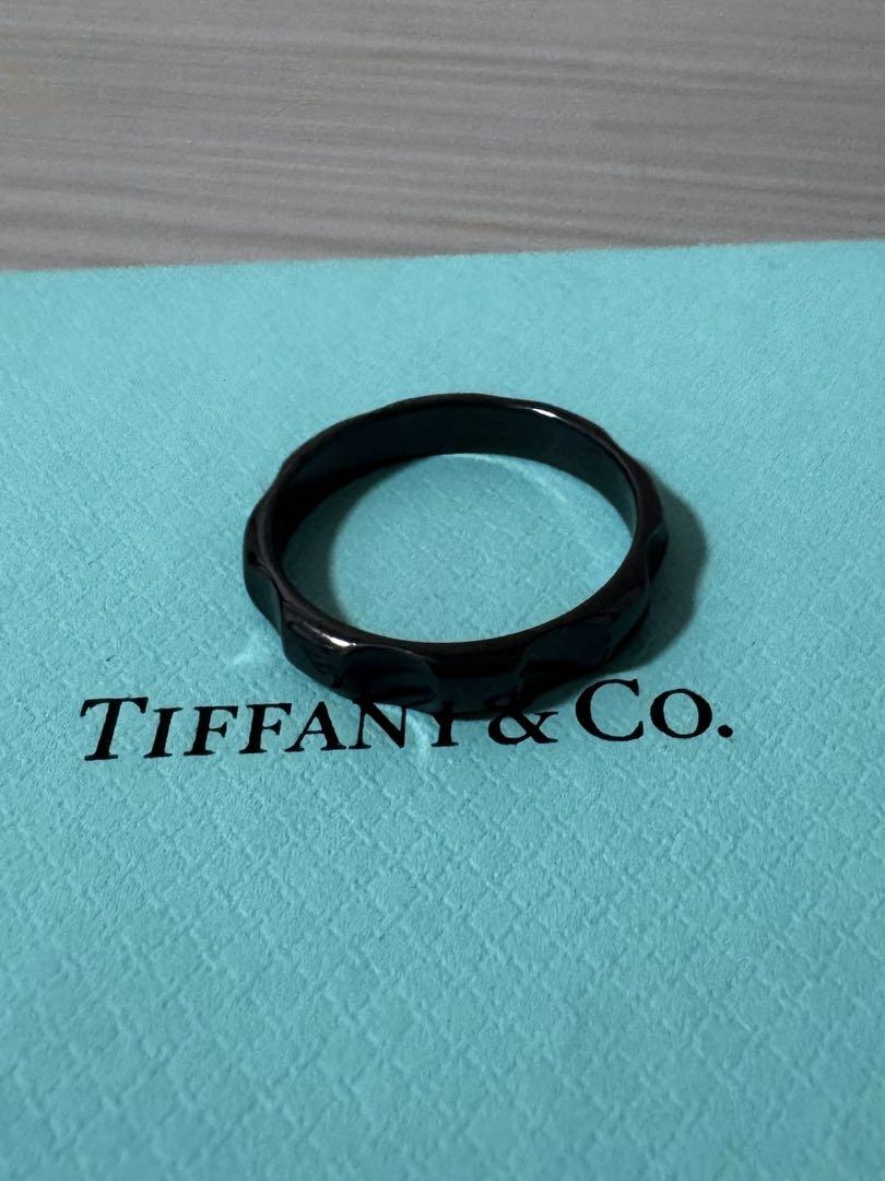 Tiffany & Co. チェーンブレスレット　ブラックチタン リング