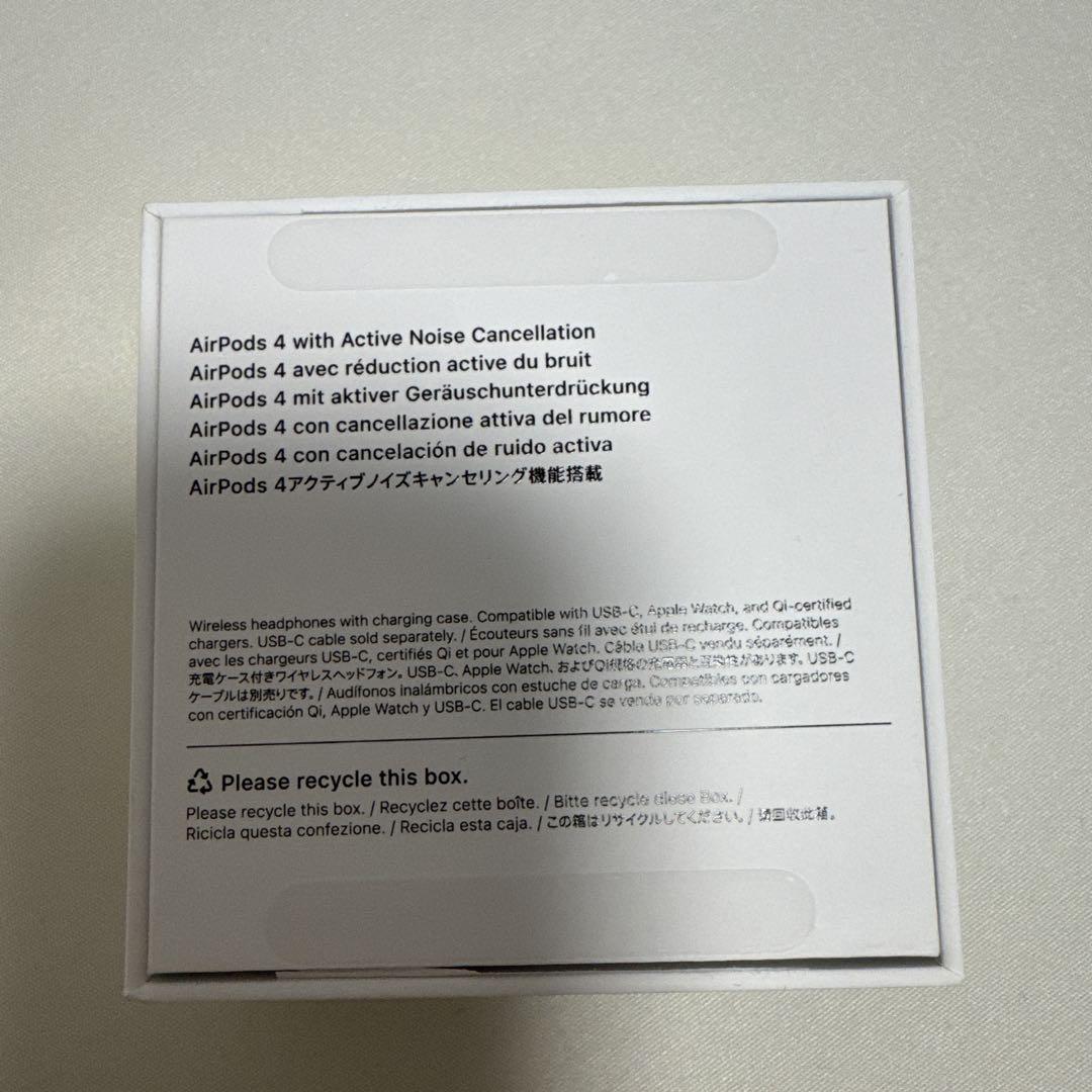 airpods4 アクティブノイズキャンセリング 付き
