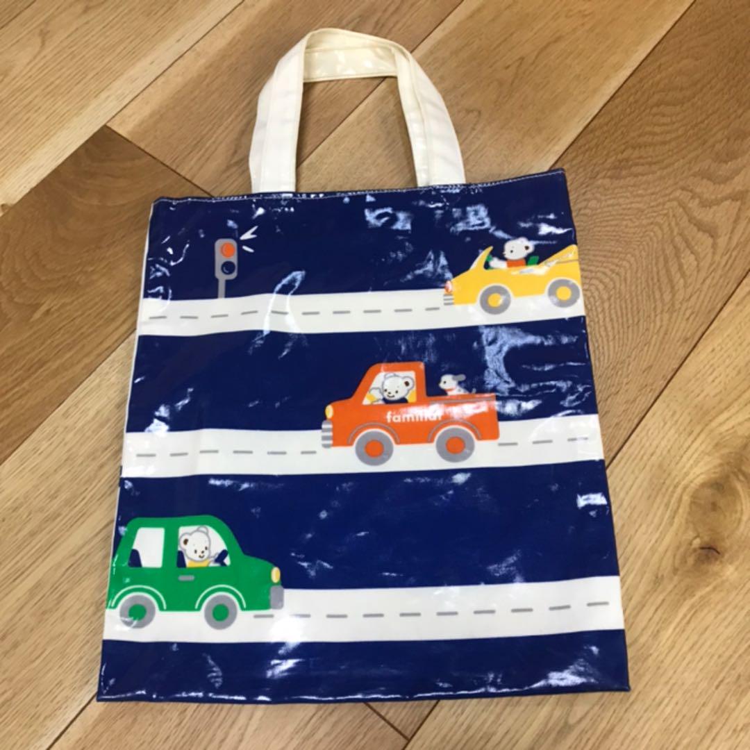 familiar ファミリア トートバッグ ビニールバッグ くるま