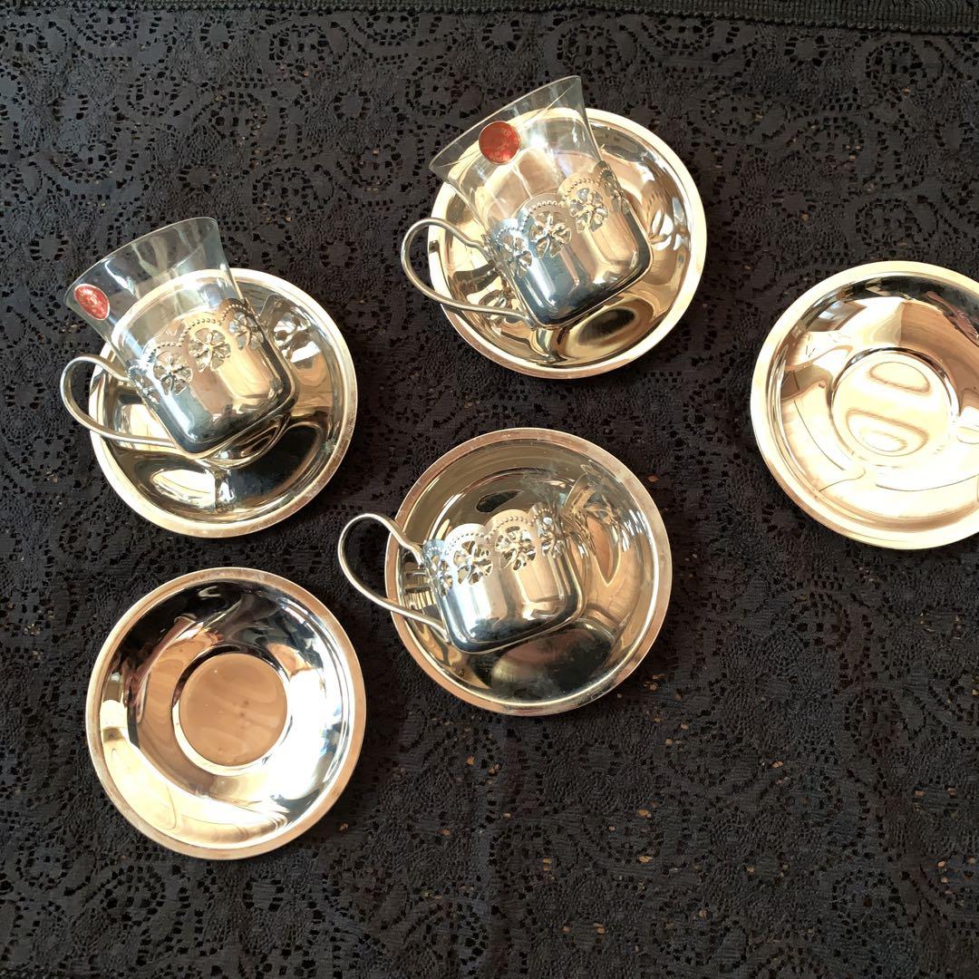 JAPAN  SILVER❤️グラス＆ソーサー