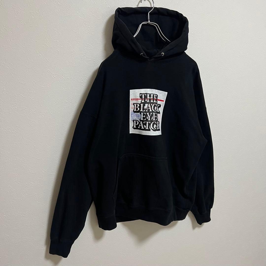 y99【希少】ブラックアイパッチ ビッグ ボックスロゴ パーカー 入手困難 人気