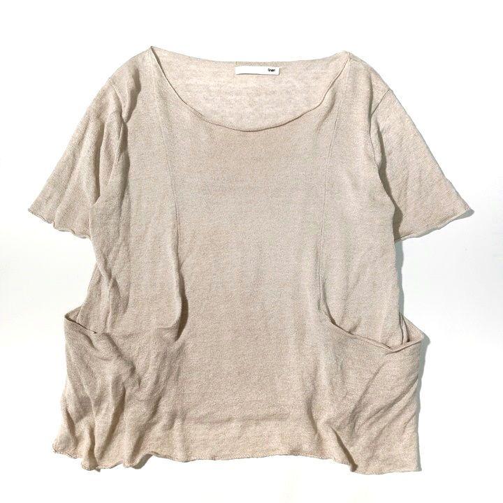 evam eva　エヴァムエヴァ　リネン　プルオーバー　BEIGE