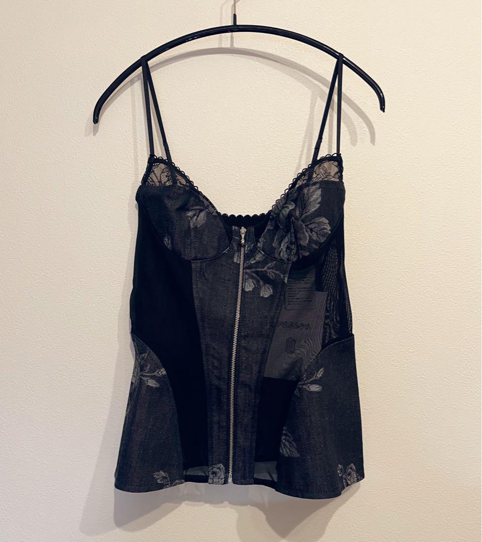 【新品】FETICO ROSE DENIM BUSTIER