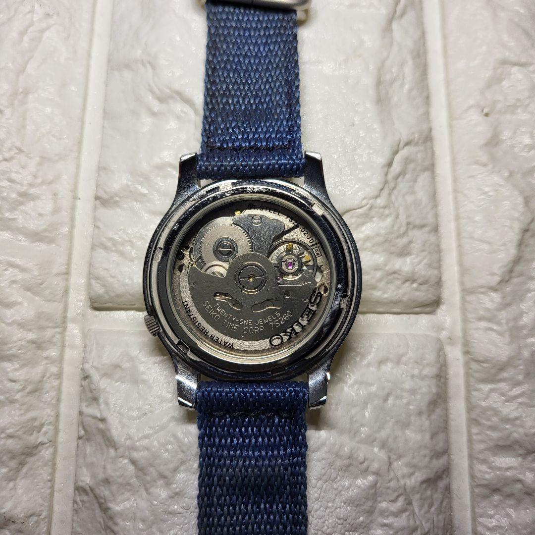 セイコー5 SEIKO ミリタリー　自動巻き　ネイビー