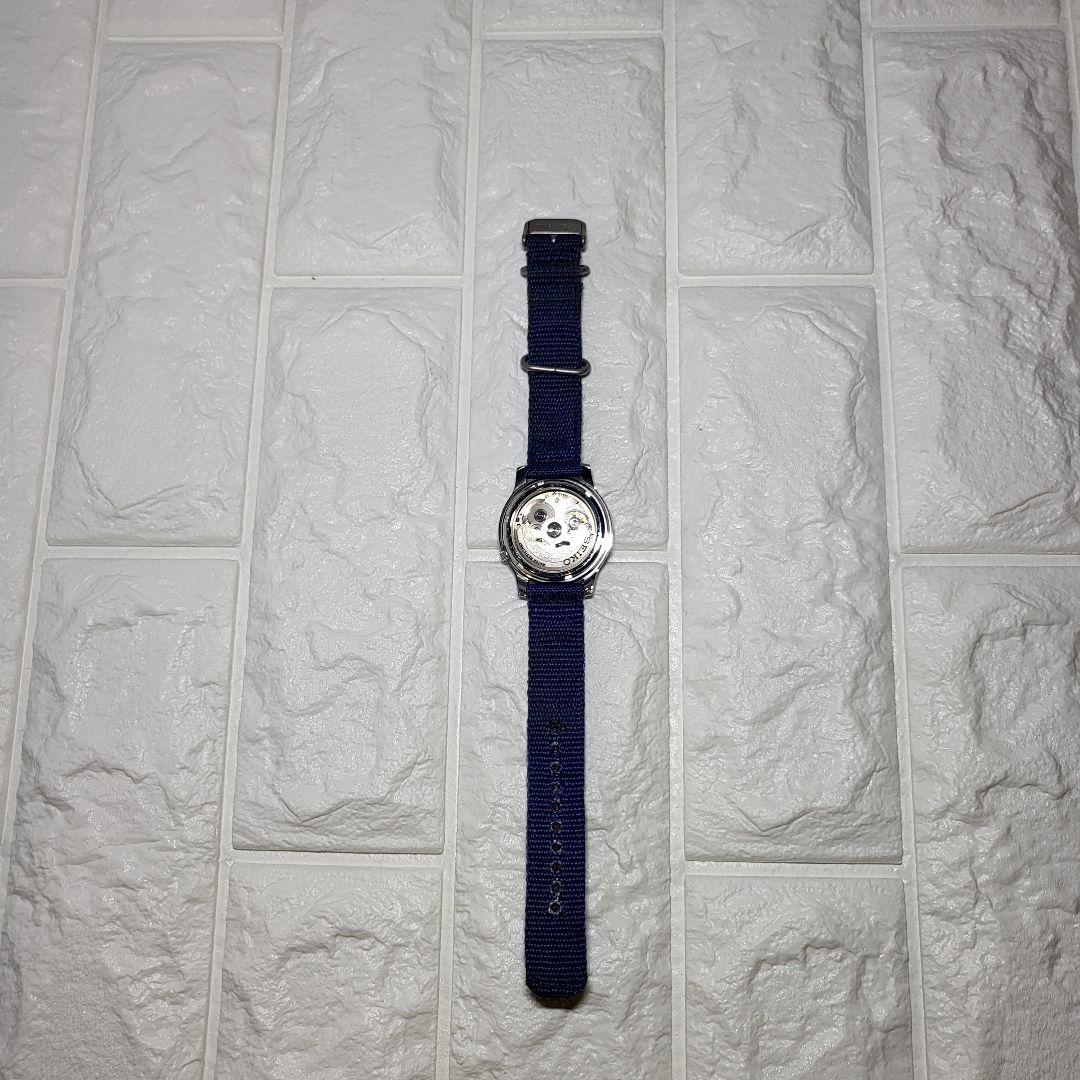 セイコー5 SEIKO ミリタリー　自動巻き　ネイビー