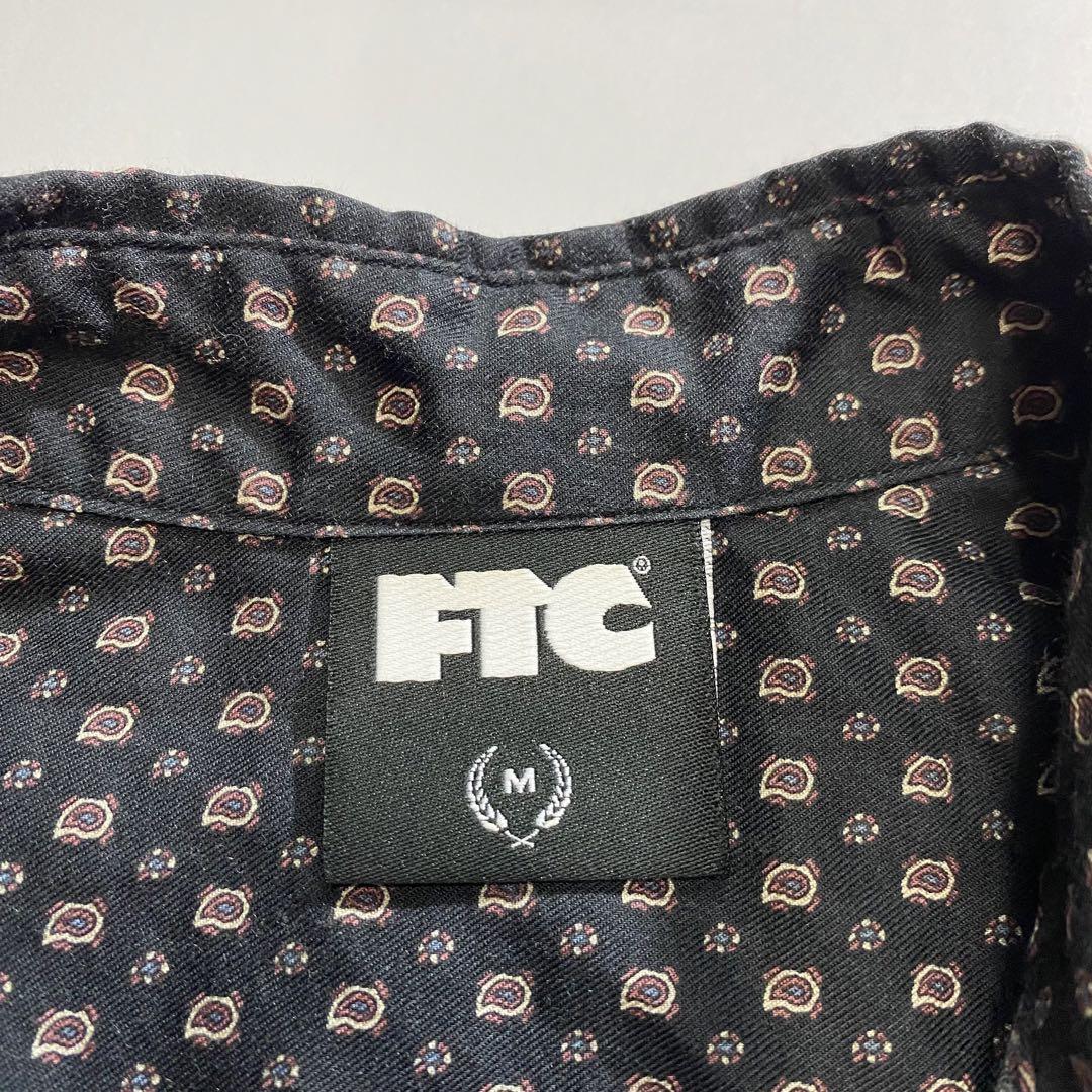 FTC ペイズリーシャツ Paisley M 黒 半袖 総柄 BD スケート
