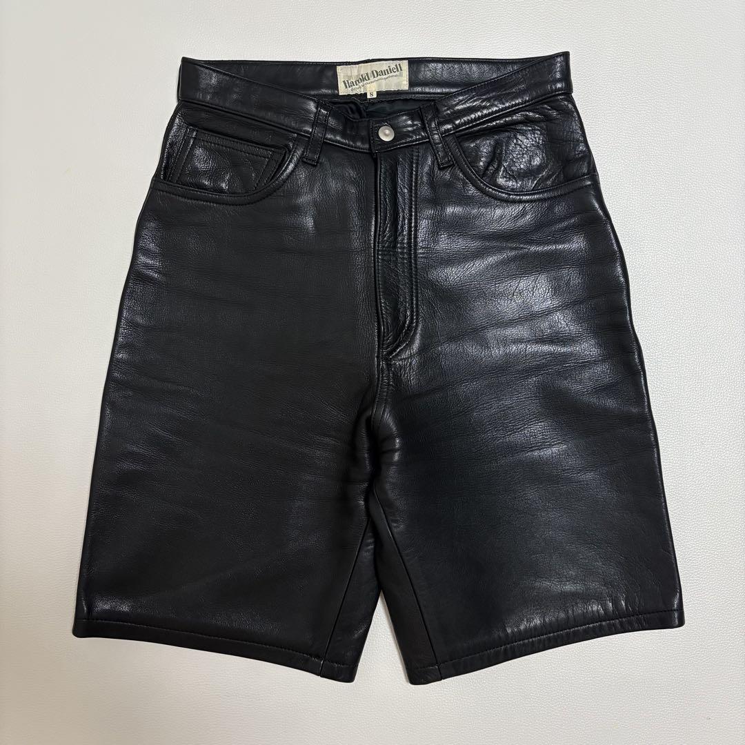 HAROLD DANIEL 牛革 レザーショーツ ハーフパンツ