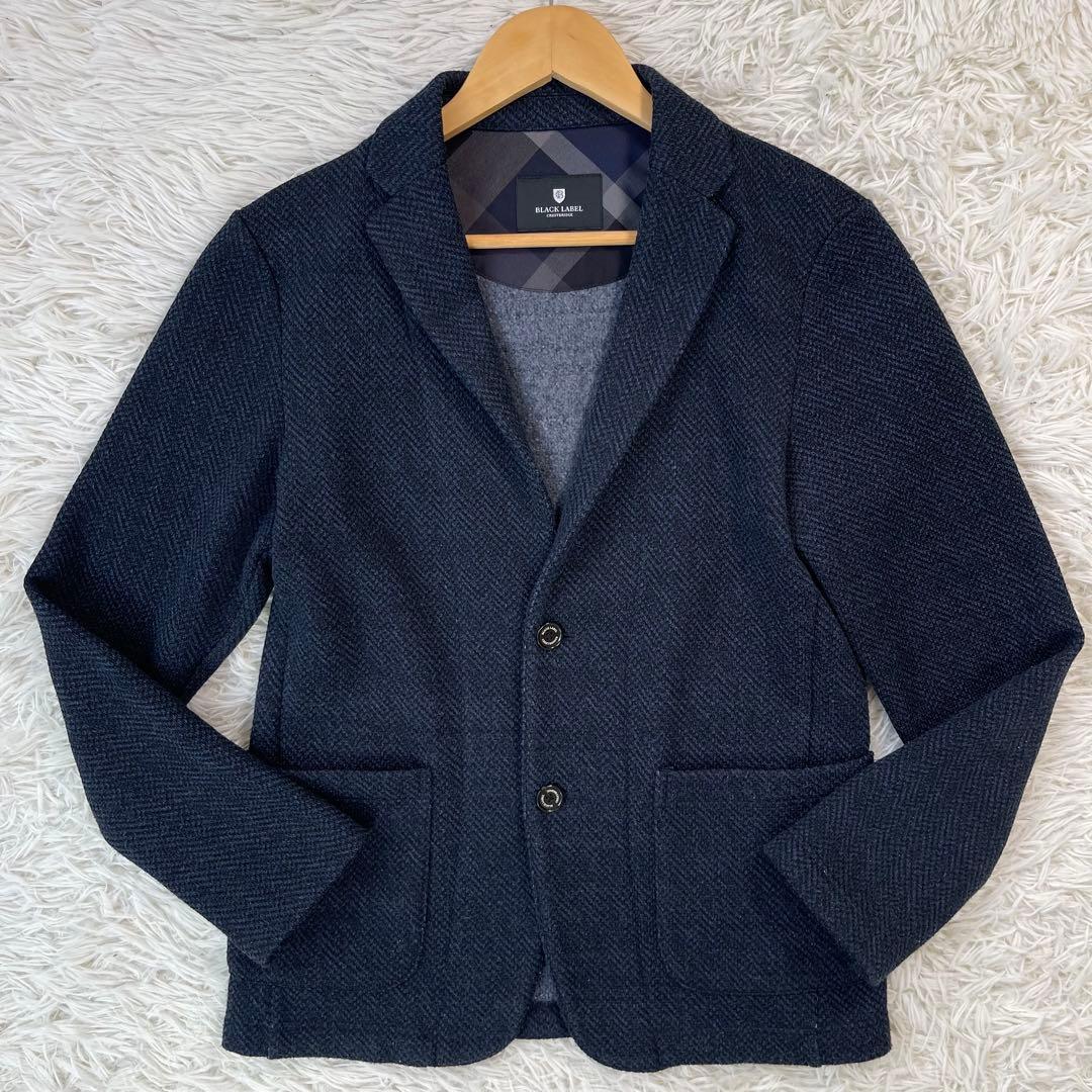 美品✨ブラックレーベルクレストブリッジ ニットジャケット 裏起毛 ヘリンボーン 美品✨ブラックレーベルクレストブリッジ ニットジャケット 裏起毛 ヘリンボーン