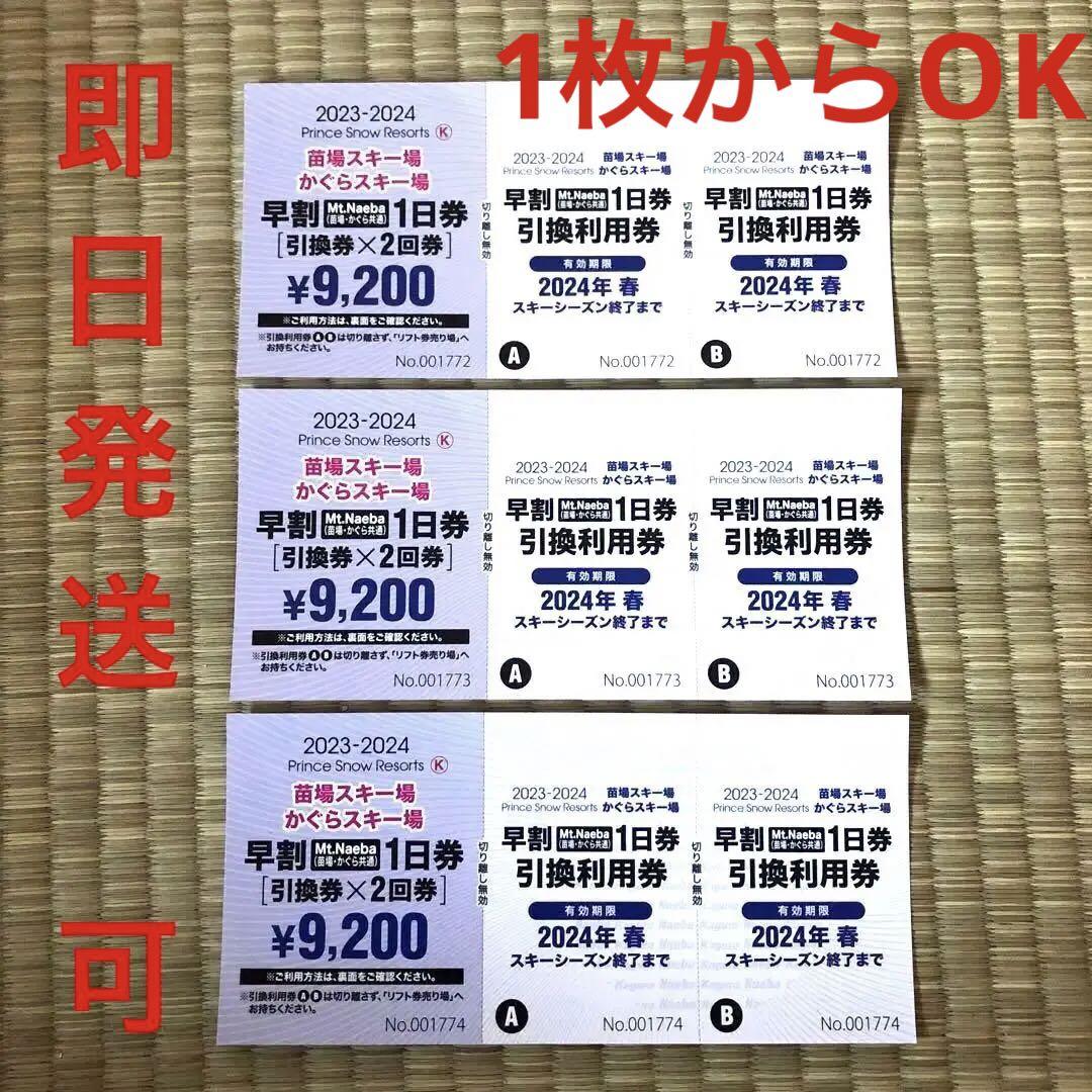 な。様専用2枚苗場/かぐらスキー場　リフト引き換え券