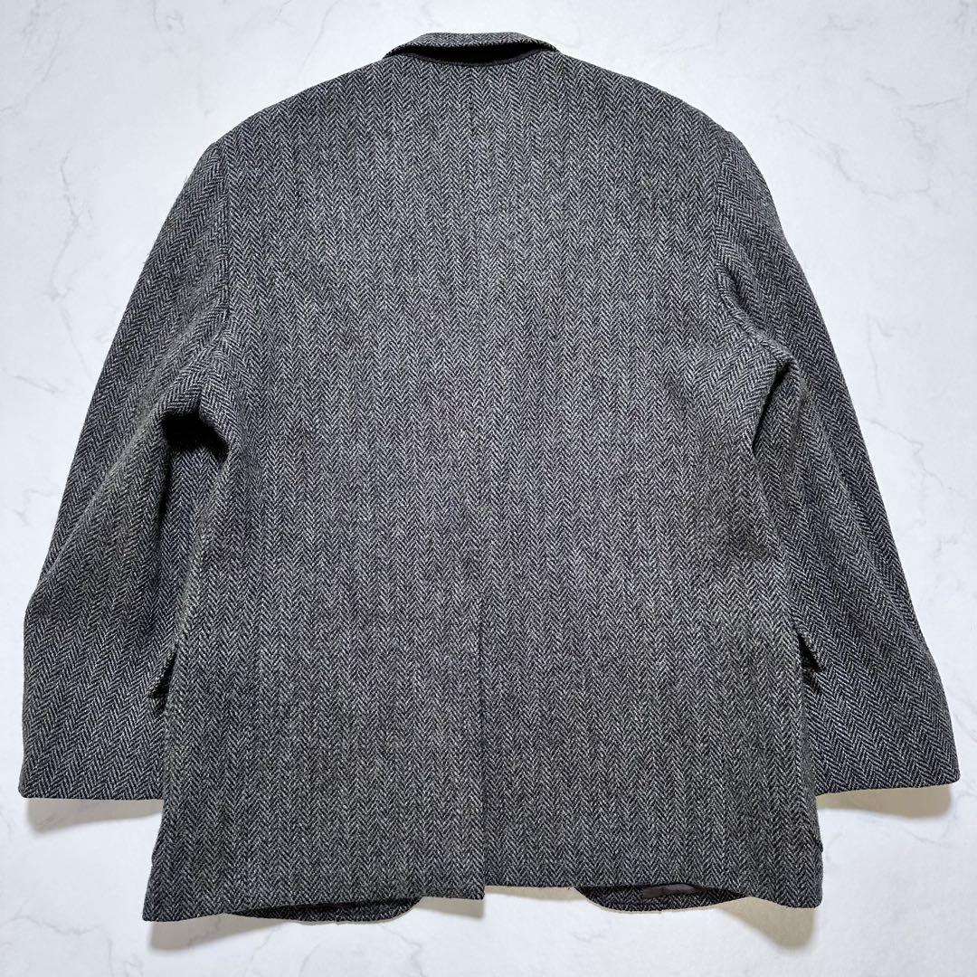 ブルックスブラザーズ ハリスツイード ジャケット ヘリンボーン グレー XL ブルックスブラザーズ ハリスツイード ジャケット ヘリンボーン