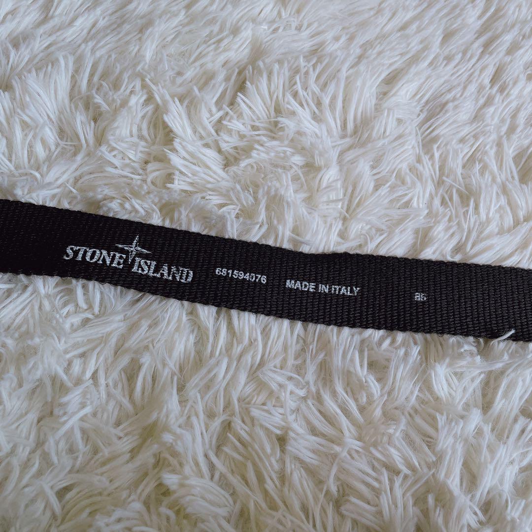 格安✨STONE ISLAND ロゴバックル ブラック アーカイブ