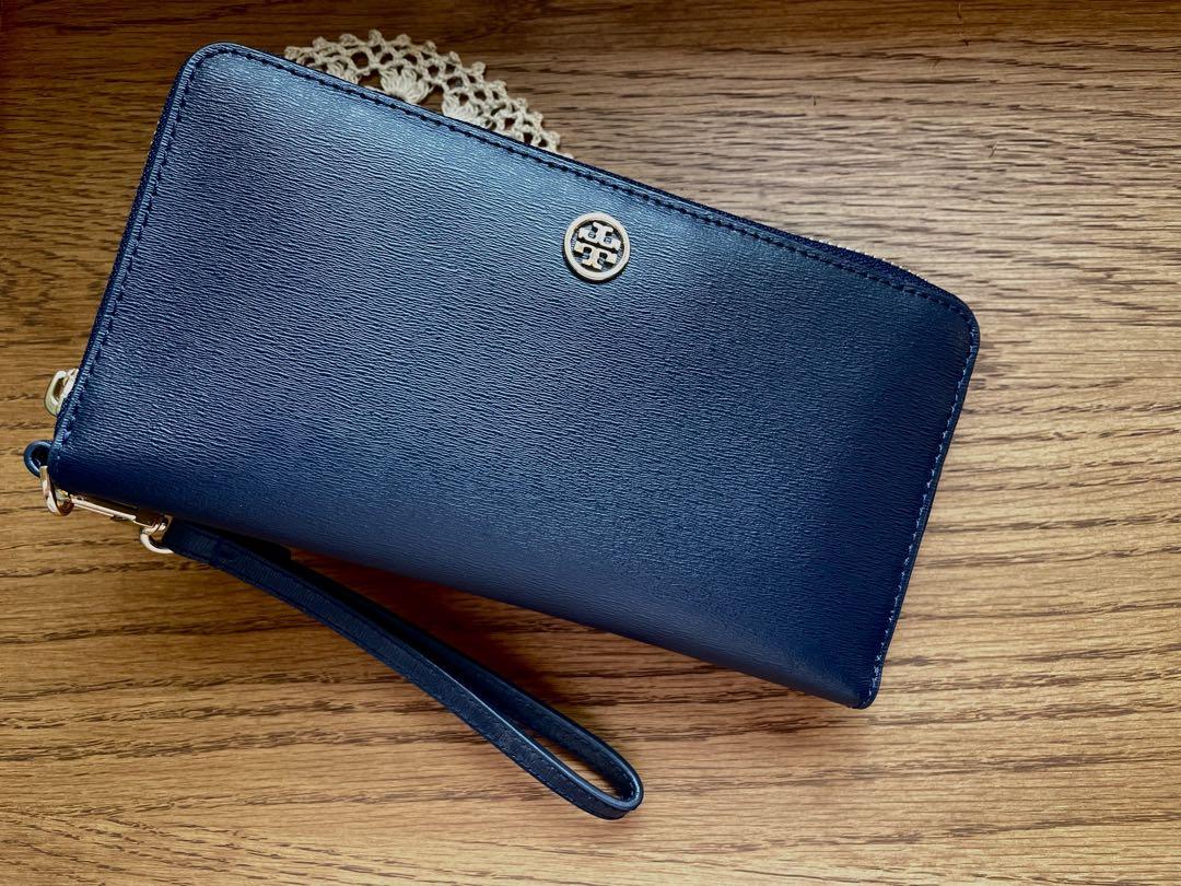 新品Tory Burch ネイビー 長財布