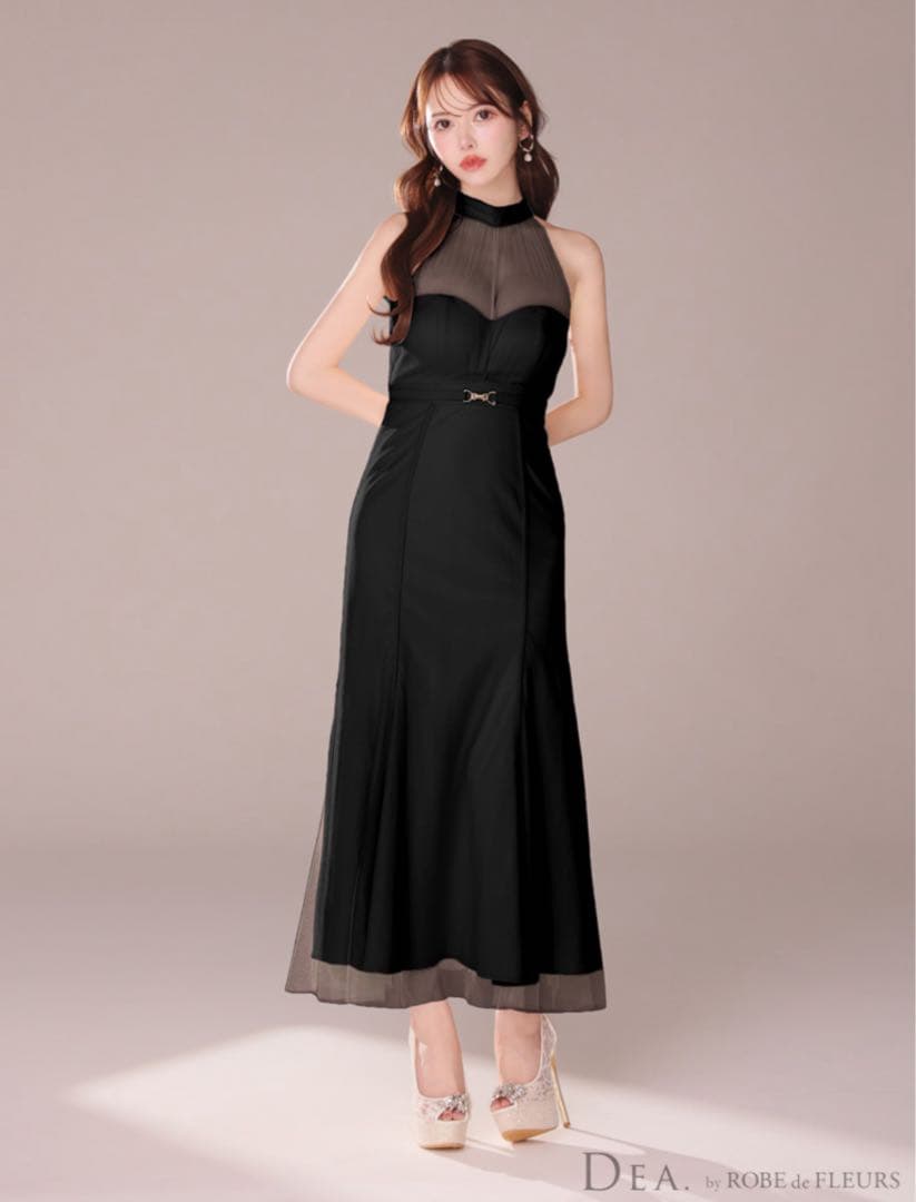 DEA. by ローブドフルール ブラック ドレス Sサイズ