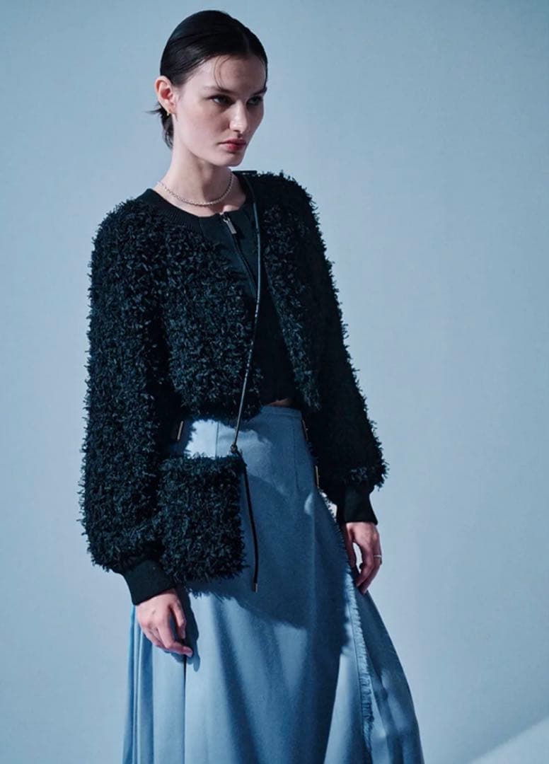 ADAM ET ROPE フリンジニットブルゾン SIZE Adam et Rope