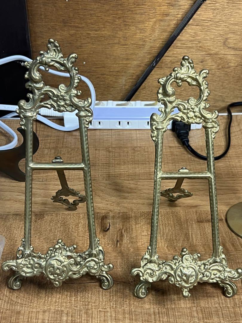 フランス製 イーゼルスタンド　BRASS 真鍮製 ブラス アンティーク フランス製 イーゼルスタンド BRASS 真鍮製 ブラス アンティーク