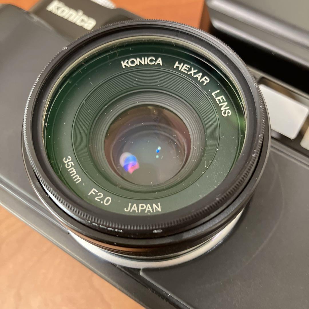電源確認済 Konica コニカ HEXER ヘキサー ストロボ付 説明書有り
