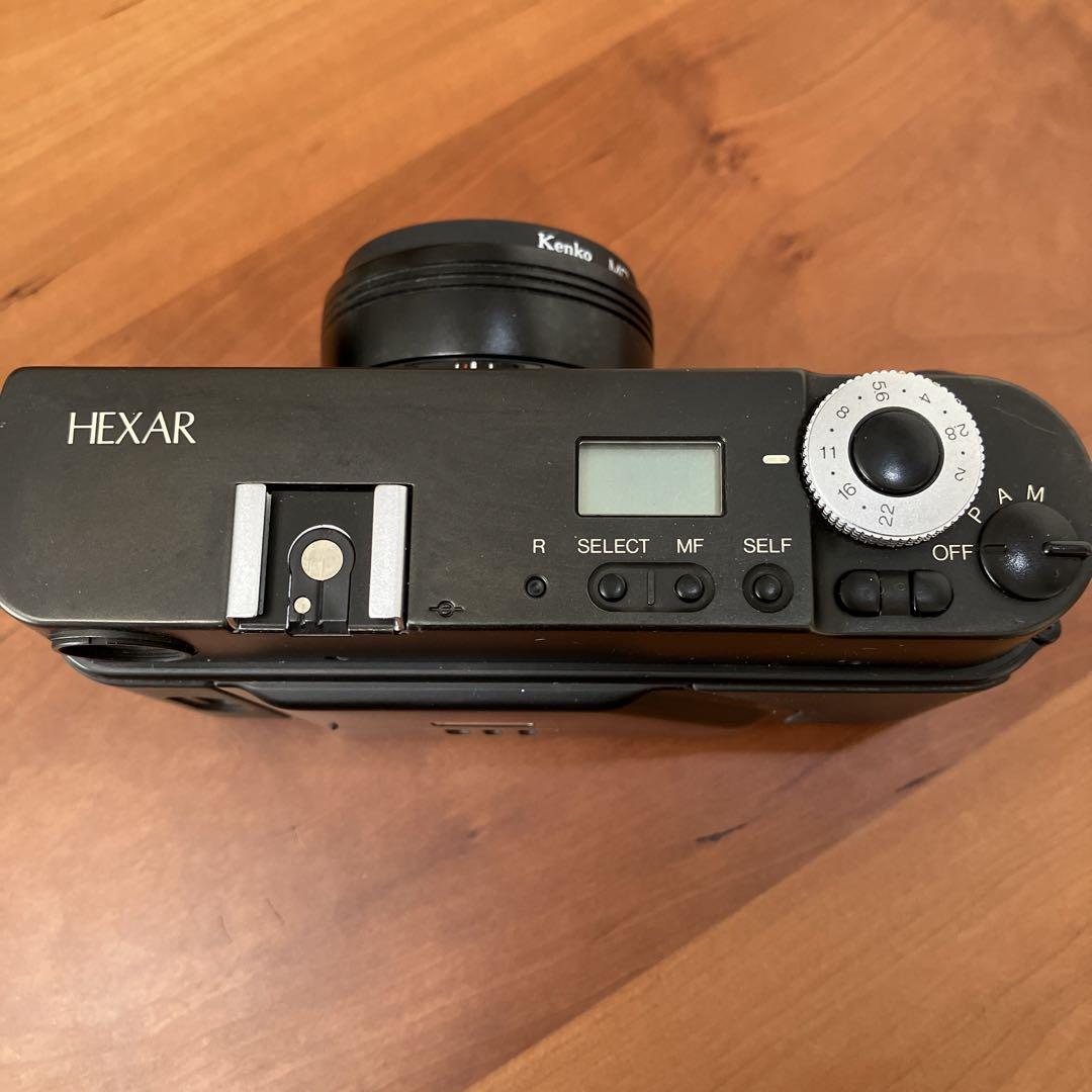電源確認済 Konica コニカ HEXER ヘキサー ストロボ付 説明書有り