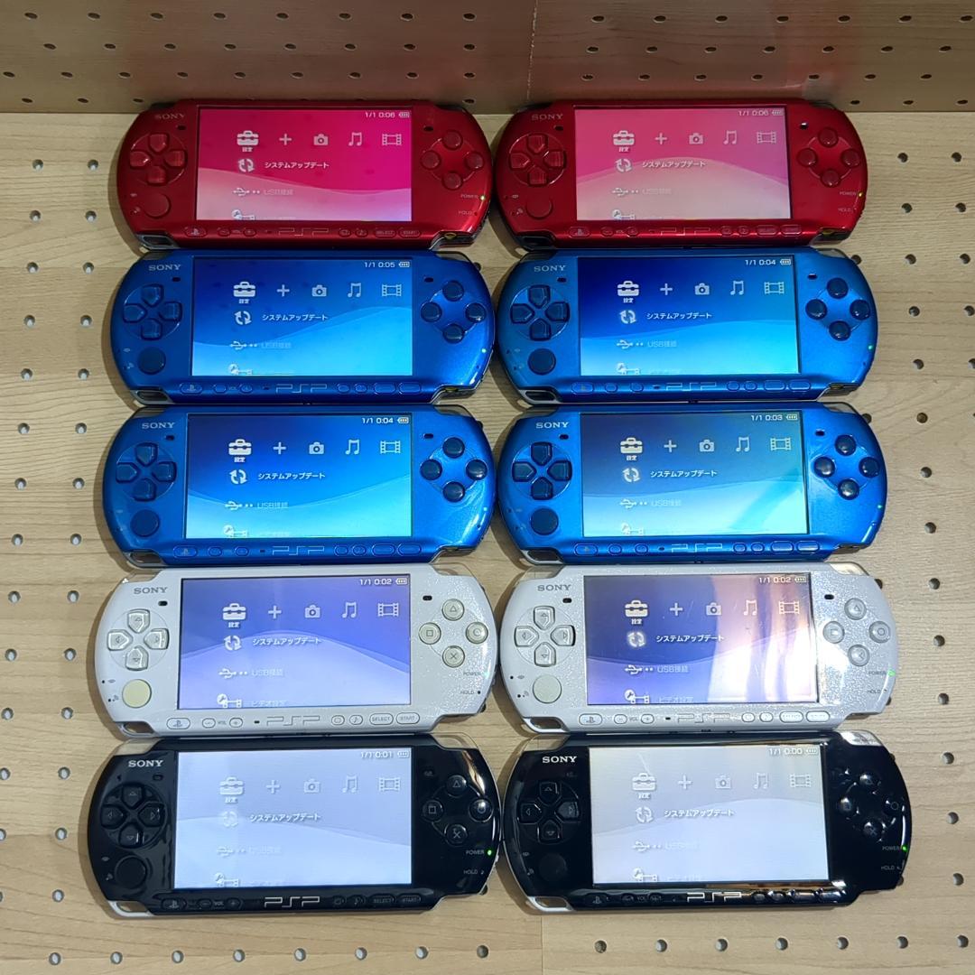 動作品 点検 整備 修理 済み psp3000 本体 9台やや傷や汚れあり