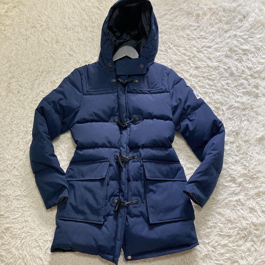 ⭐美品⭐ケープハイツ ダルメニーコート ダウンジャケット ネイビー レザー ⭐美品⭐ケープハイツ ダルメニーコート ダウンジャケット ネイビー レザー