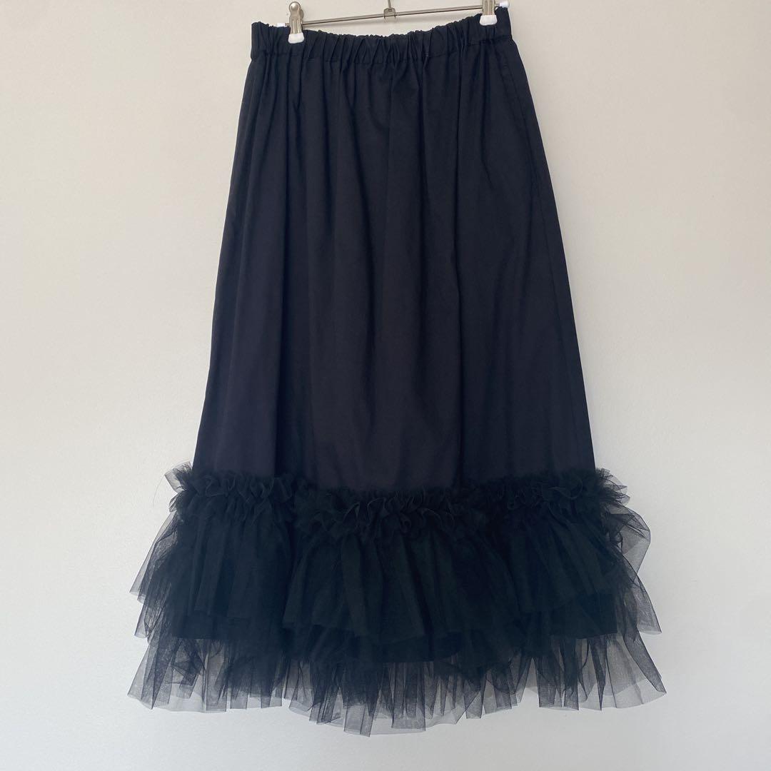 noir kei ninomiyaノワール フリル スカート Sブラック