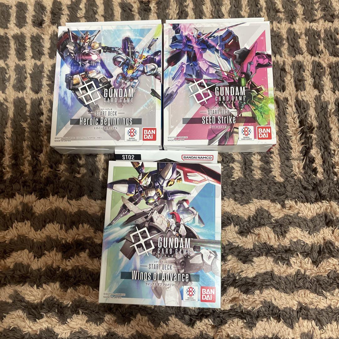【未開封】ガンダムカードゲーム　スタートデッキ3種　ボーナスパック付き