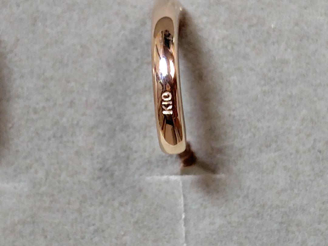 む*ぎ様 TSUTSUMI K10ピンクゴールド フープピアス