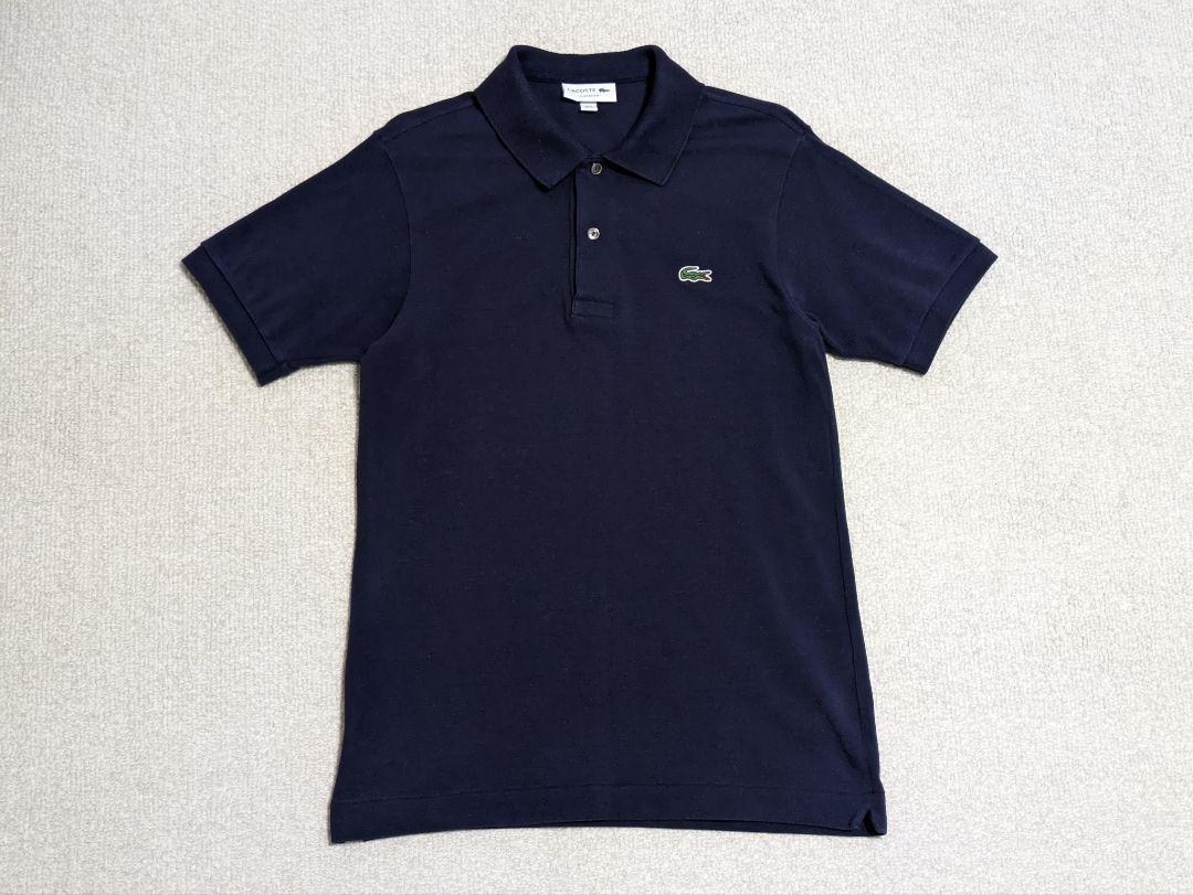 LACOSTE ラコステ ポロシャツ ネイビー L1212 鹿の子 日本製 古着