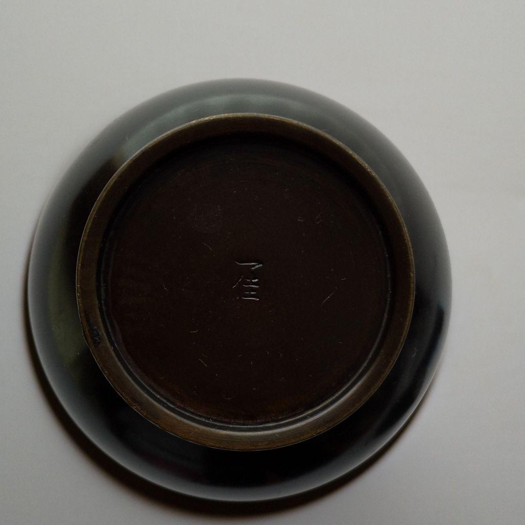 花器 銅器 紅鶴