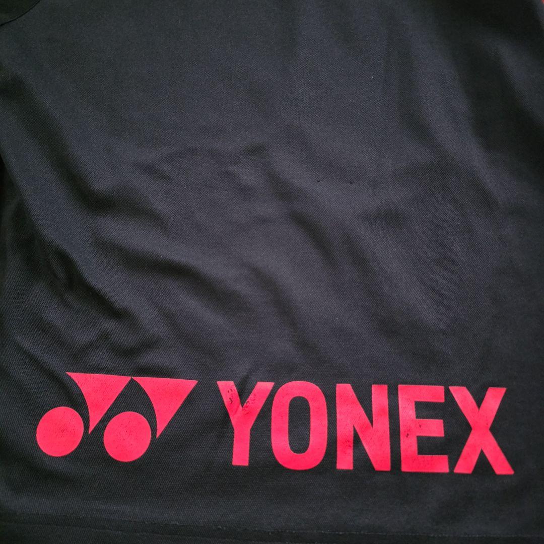 YONEX 長袖ウォームアップウェア 黒/レッド - メルカリ