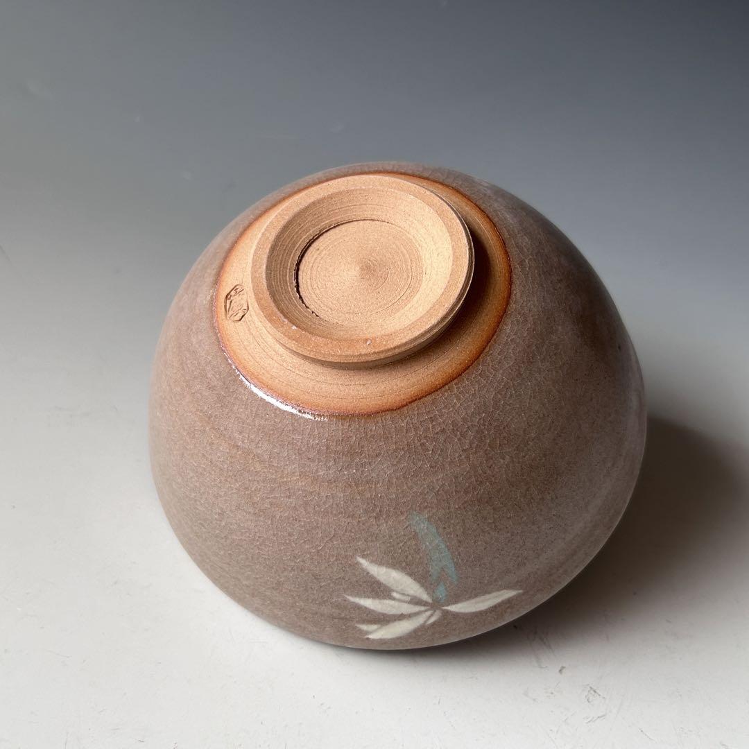 茶道具蘭花紋茶碗伊東慶共箱薄茶蘭稽古茶会京焼清水焼