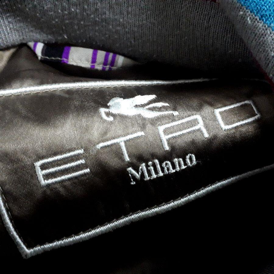 通販格安 ETRO グレンチェックジャケット イタリア製 5wu9x-m95282757180 エトロ レザー切り替え HOT新品