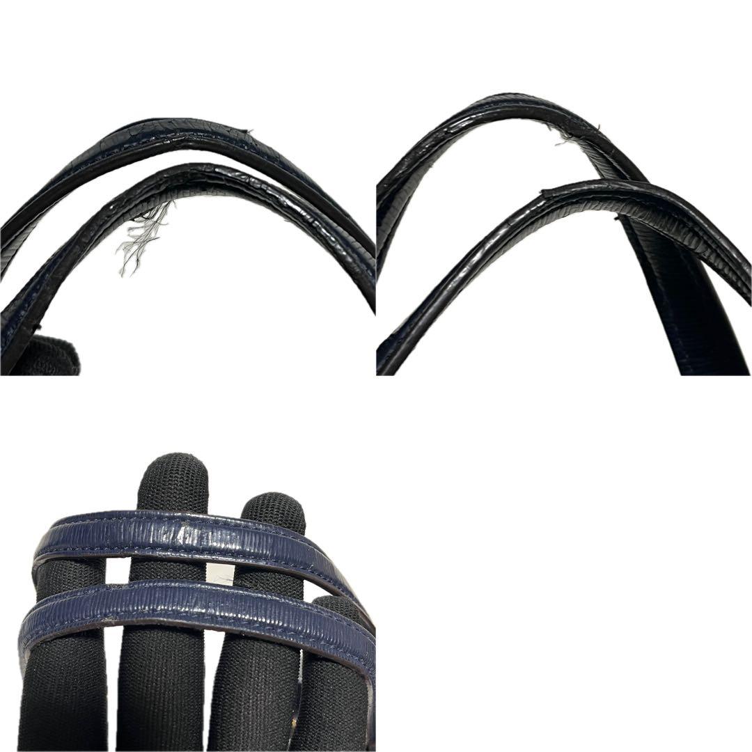 A4対応 COACH 2way レザー トートバッグ ネイビー コーチ 981