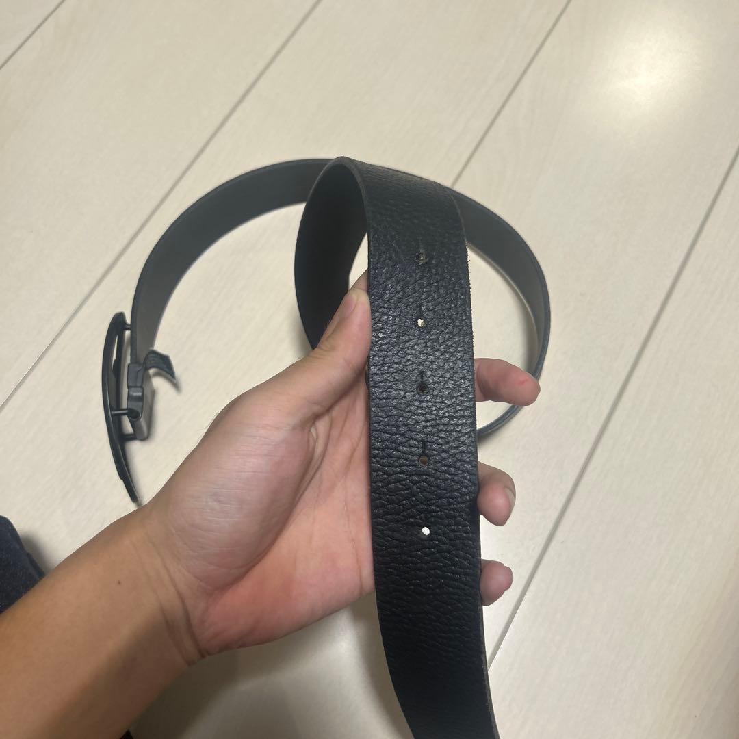 ディーゼルブラックレザーオーバルバックルベルト ディーゼルブラックレザーオーバルバックルベルト