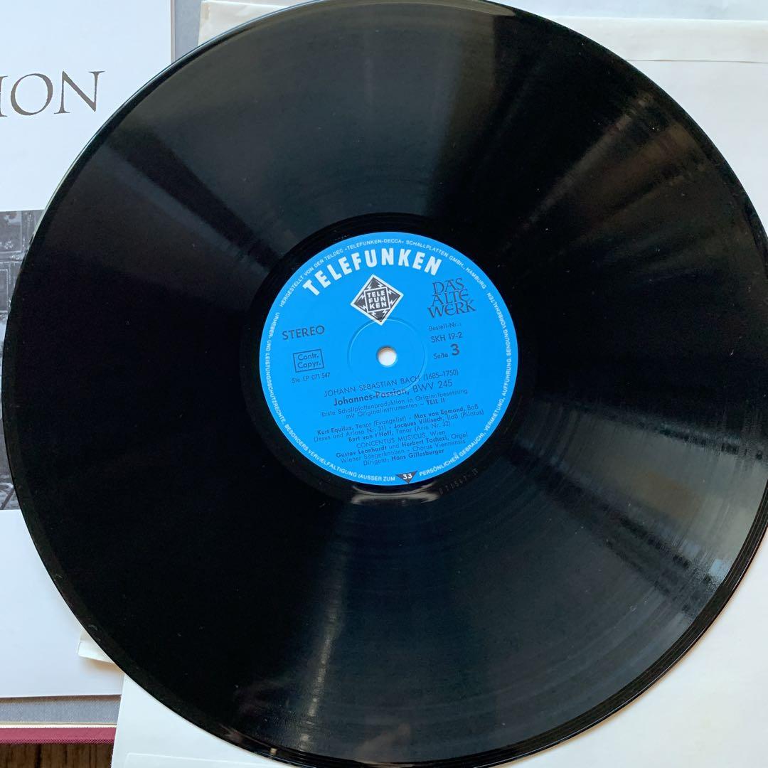 バッハ:ニコラウス•アーノンクール/ヨハネ受難曲（全曲）LP3枚BOX1965独