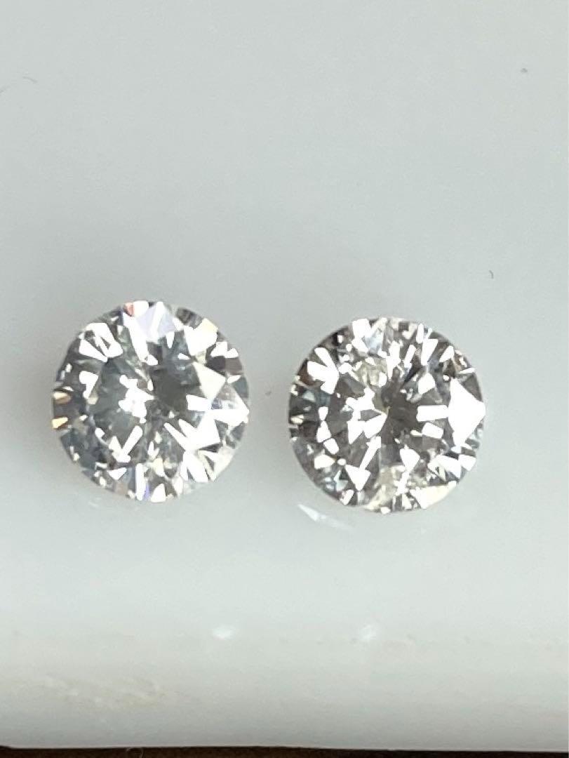 計0.8ct  G  SI2  VG新品PT天然ダイヤモンドピアス
