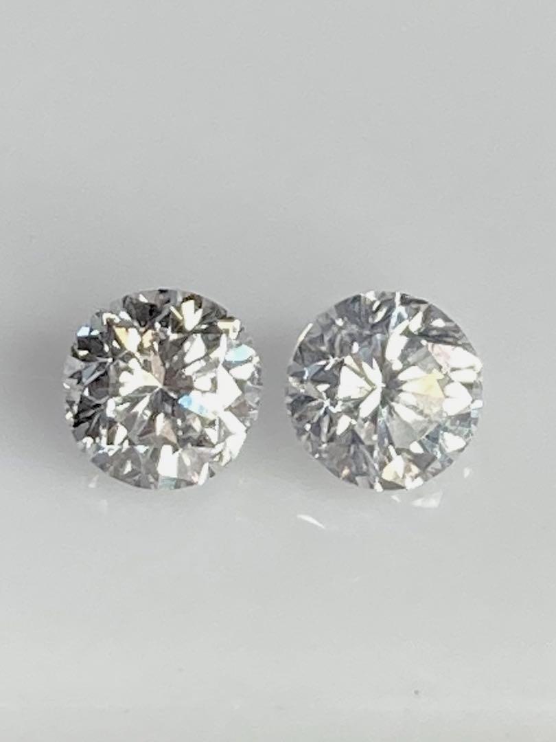 計0.8ct  G  SI2  VG新品PT天然ダイヤモンドピアス