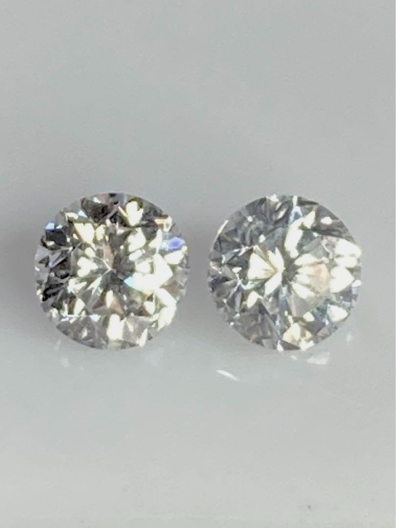 計0.8ct  G  SI2  VG新品PT天然ダイヤモンドピアス