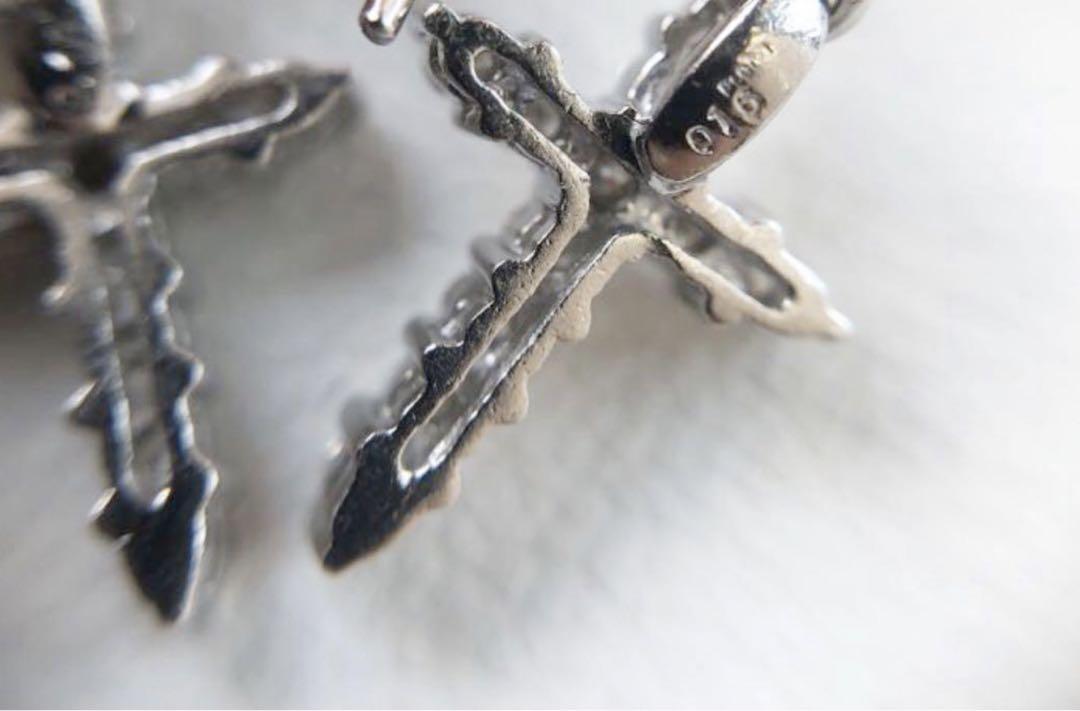 ピアスチャーム 天然ダイヤモンド 0.32ct クロス 画像8