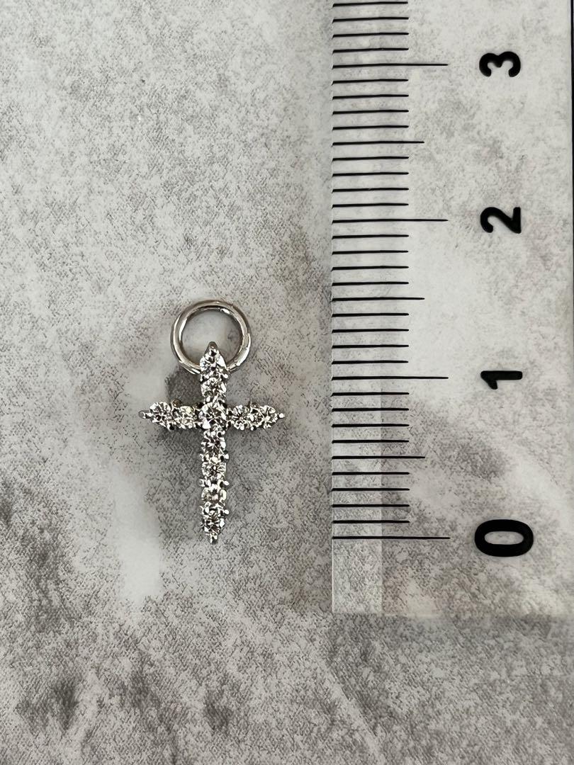ピアスチャーム 天然ダイヤモンド 0.32ct クロス 画像9
