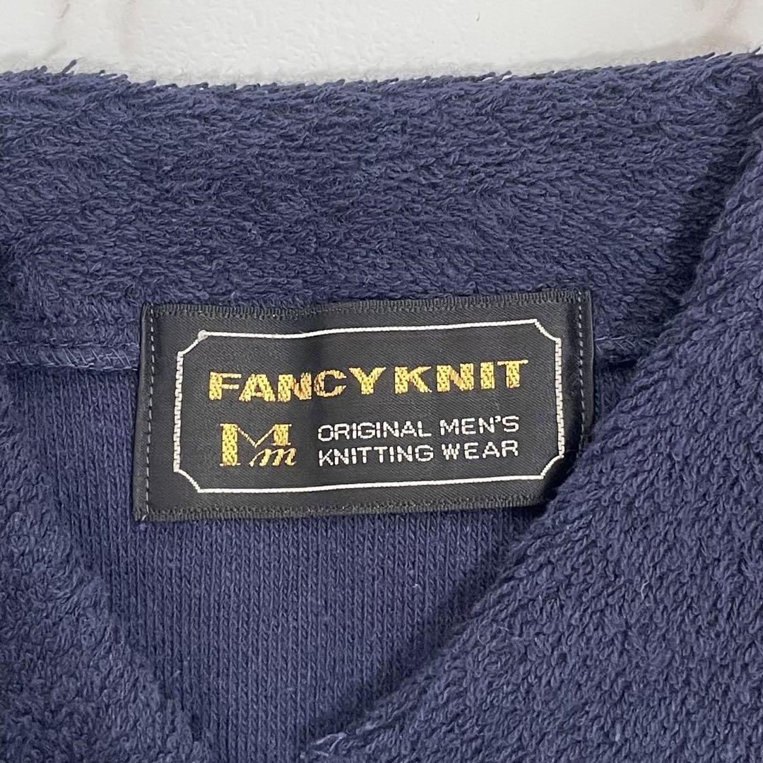 70sヴィンテージ FANCYKNIT レースアップカットソー タオル生地
