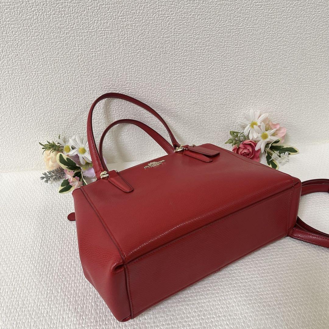 美品★COACH コーチ ショルダーバッグ 2WAY ハンドバッグ チャーム付き